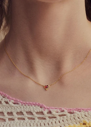 Leoni necklace Forgyldt Maanesten